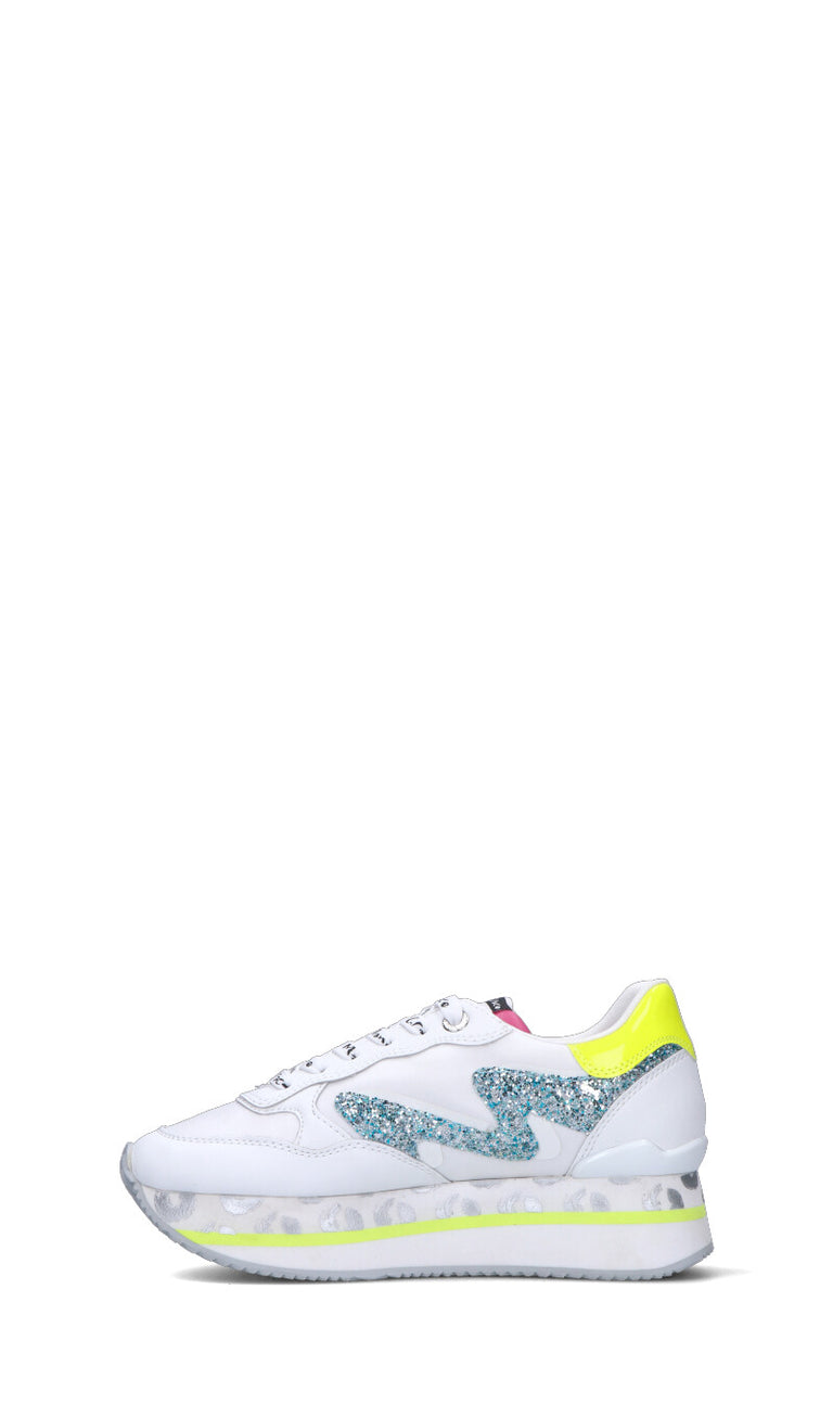 MANILA GRACE Sneaker donna bianca/gialla in pelle