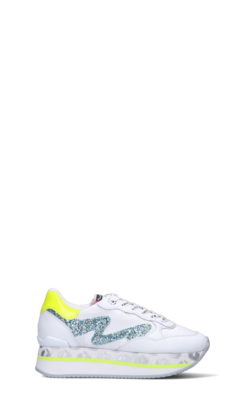 MANILA GRACE Sneaker donna bianca/gialla in pelle