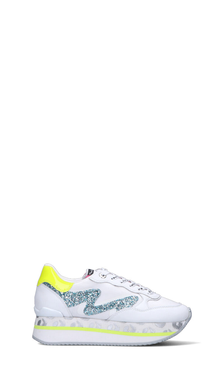 MANILA GRACE Sneaker donna bianca/gialla in pelle