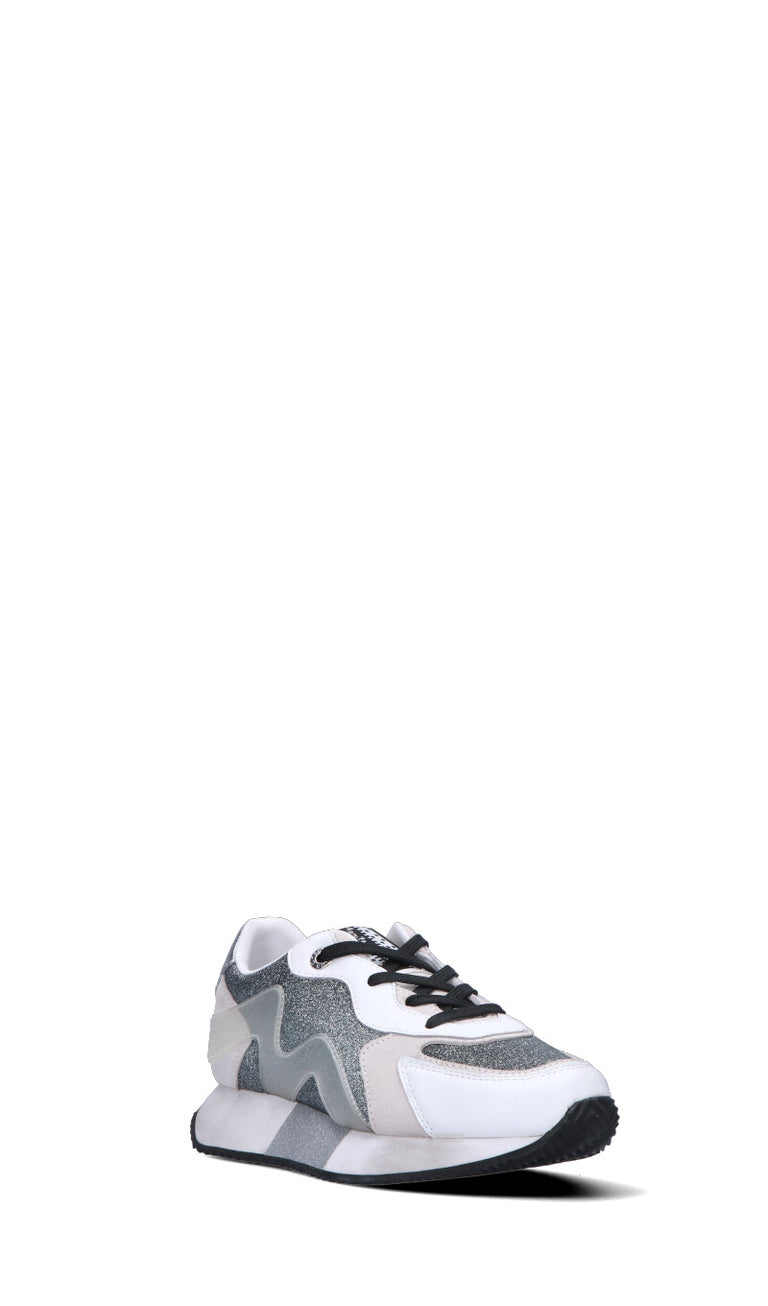 MANILA GRACE Sneaker donna bianca/argento in pelle