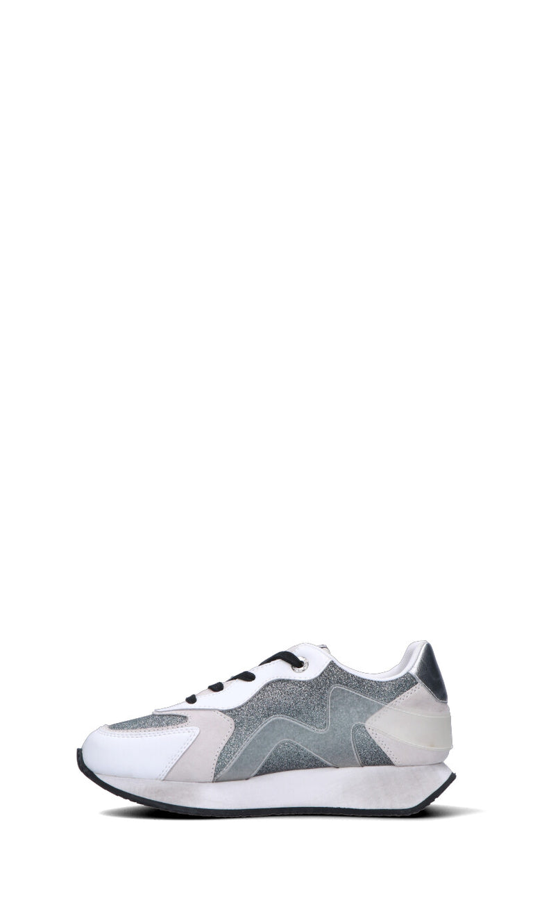 MANILA GRACE Sneaker donna bianca/argento in pelle