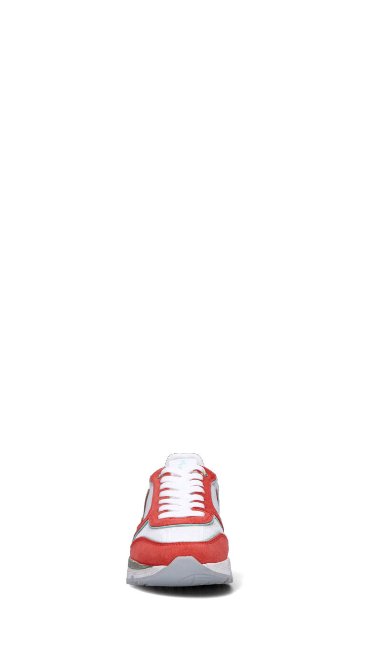 MANILA GRACE Sneaker donna bianca/rosa/gialla in suede