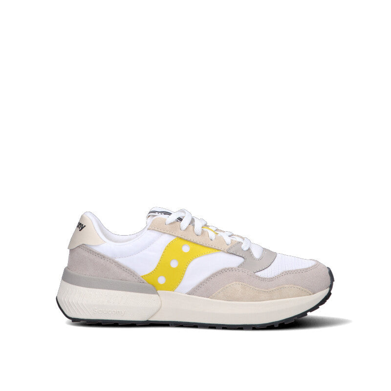 SAUCONY JAZZ NXT Sneaker uomo bianca/beige/gialla in suede