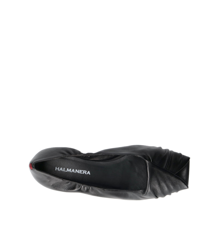 HALMANERA Ballerina donna nera in pelle