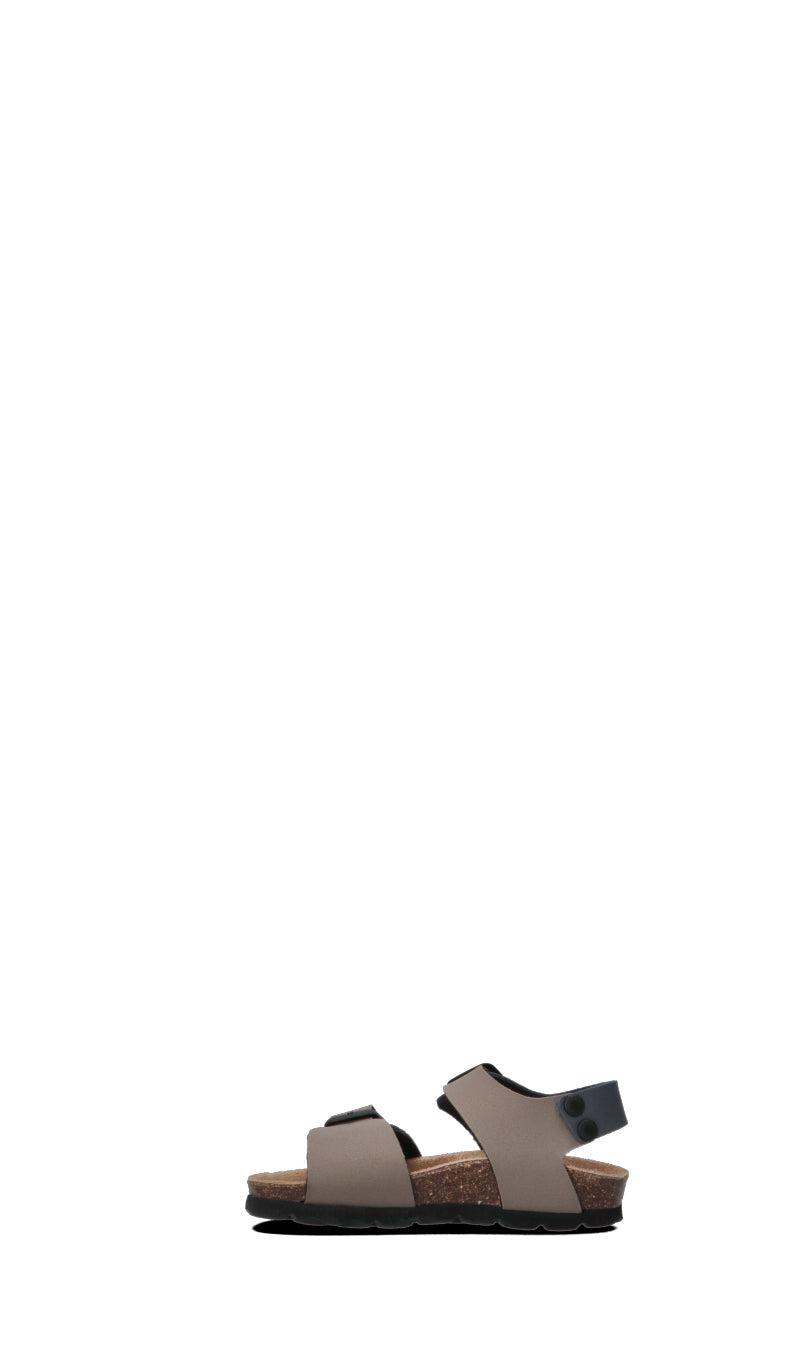 GRUNLAND Sandalo bimbo blu/beige in pelle