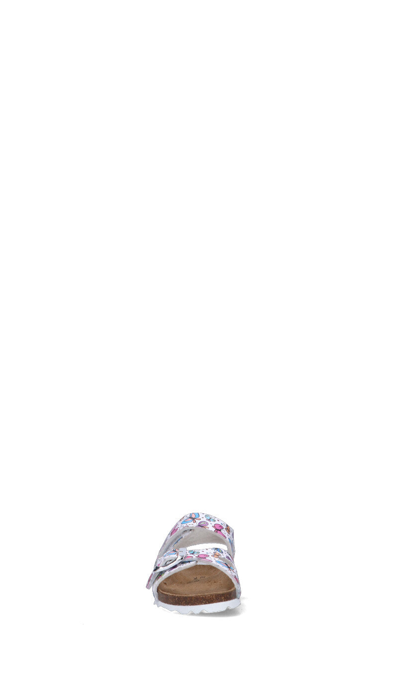 GRUNLAND Sandalo bimba bianco/multicolor