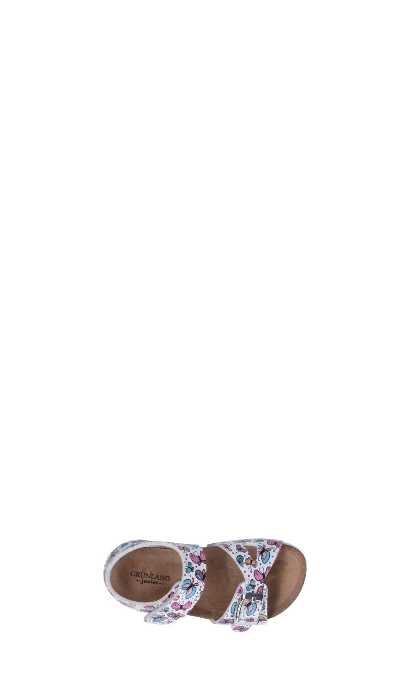 GRUNLAND Sandalo bimba bianco/multicolor
