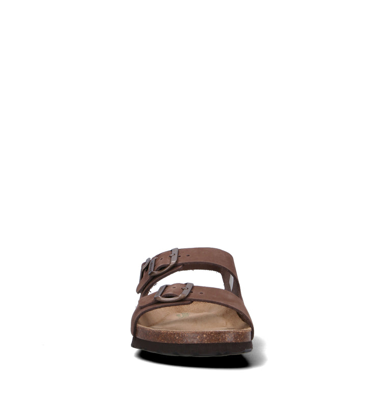 GRUNLAND Sandalo uomo marrone in pelle. Ispirato allo stile outdoor, combina comfort e carattere gra