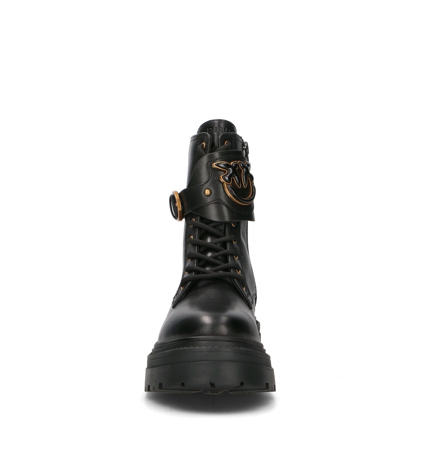 PINKO Anfibio donna nero in pelle