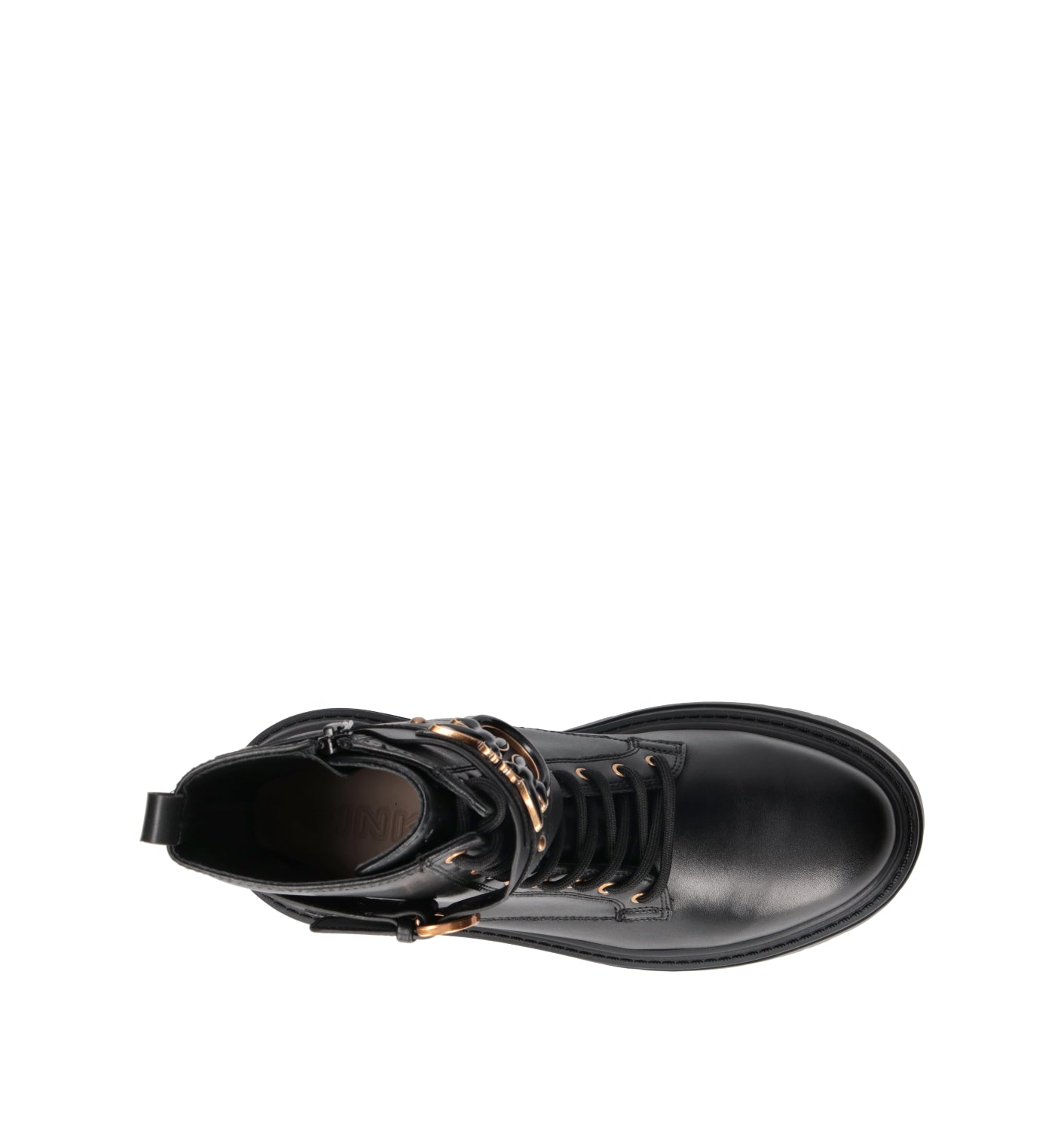 PINKO Anfibio donna nero in pelle