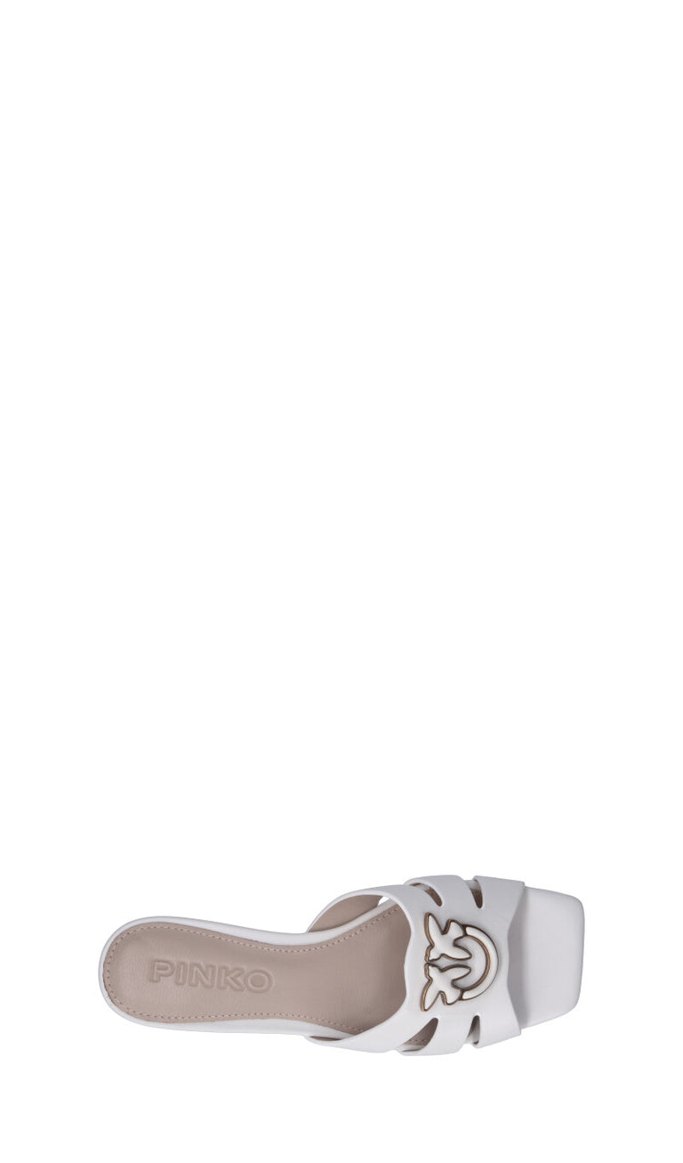 PINKO Ciabatta donna bianca in pelle