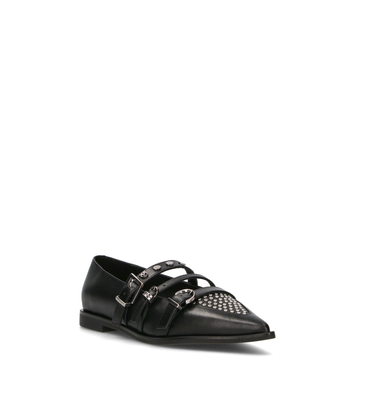 PINKO Ballerina donna nera in pelle
