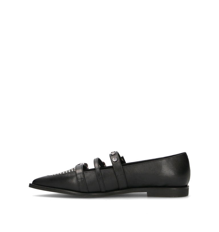 PINKO Ballerina donna nera in pelle