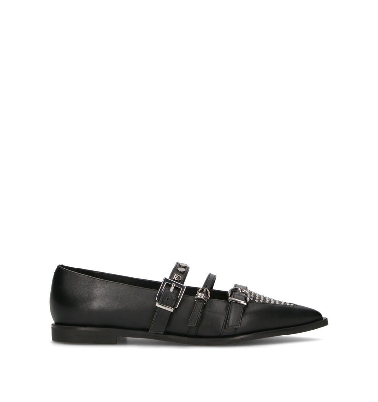 PINKO Ballerina donna nera in pelle