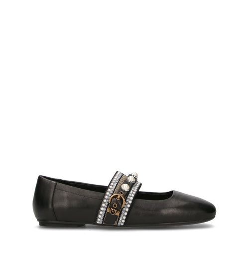PINKO Ballerina donna nera in pelle