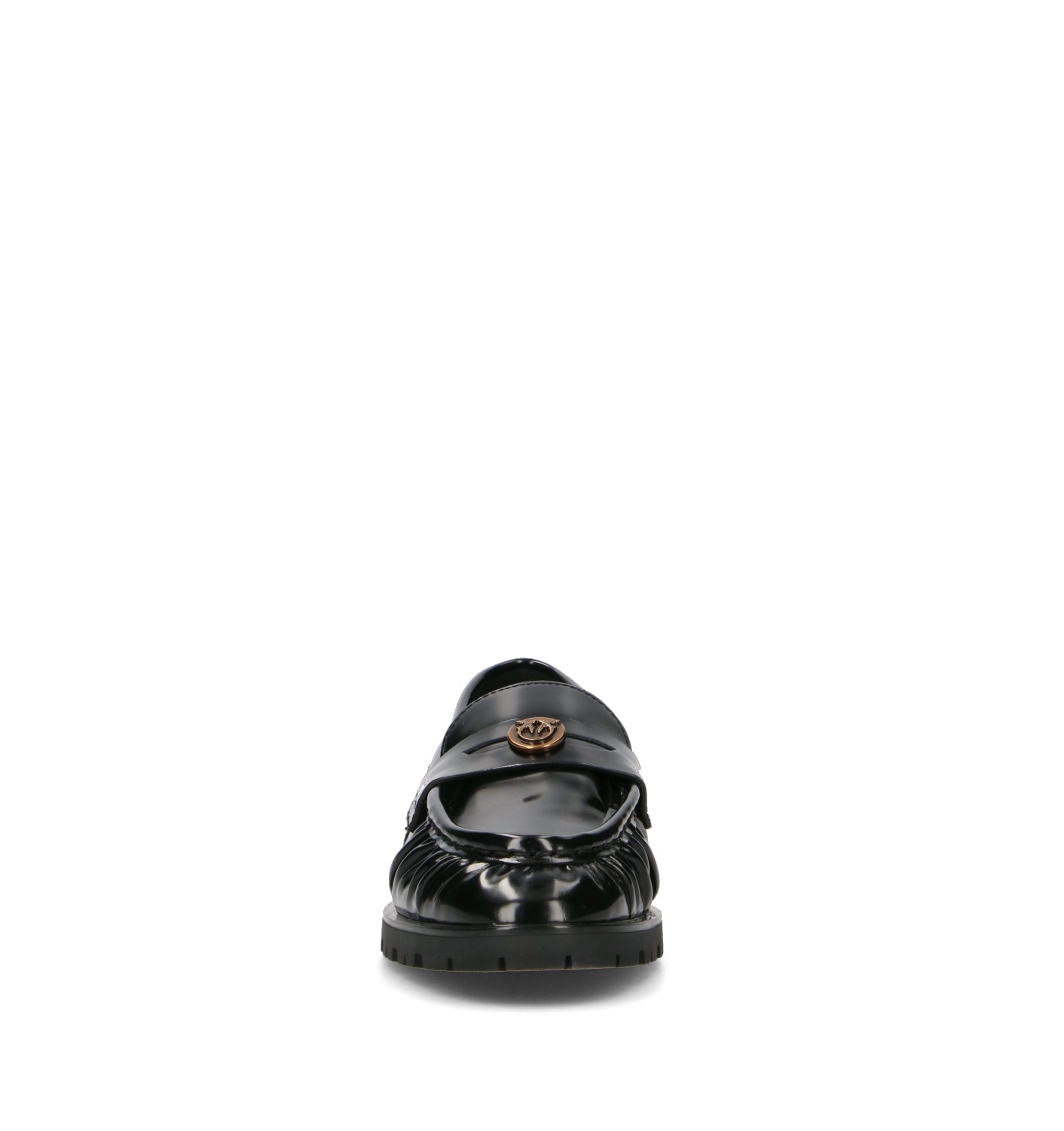PINKO Mocassino donna nero in pelle
