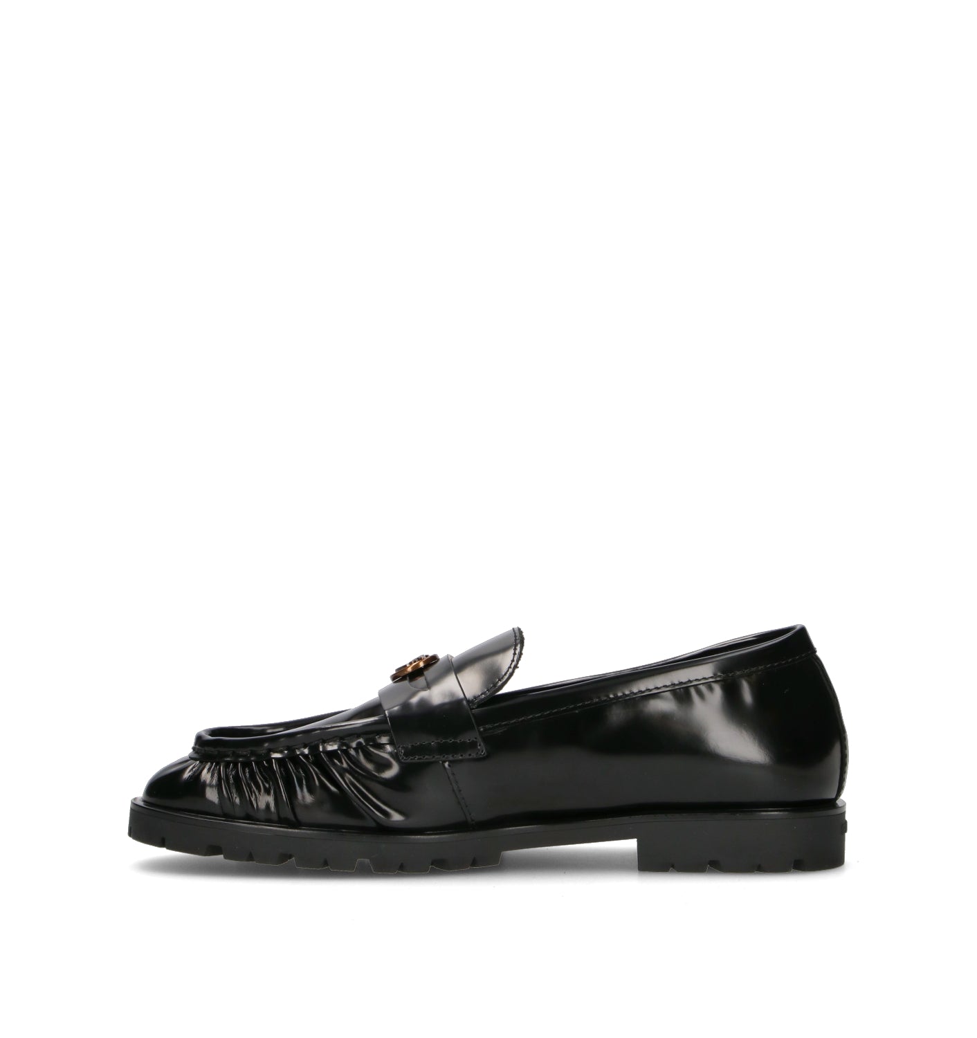 PINKO Mocassino donna nero in pelle