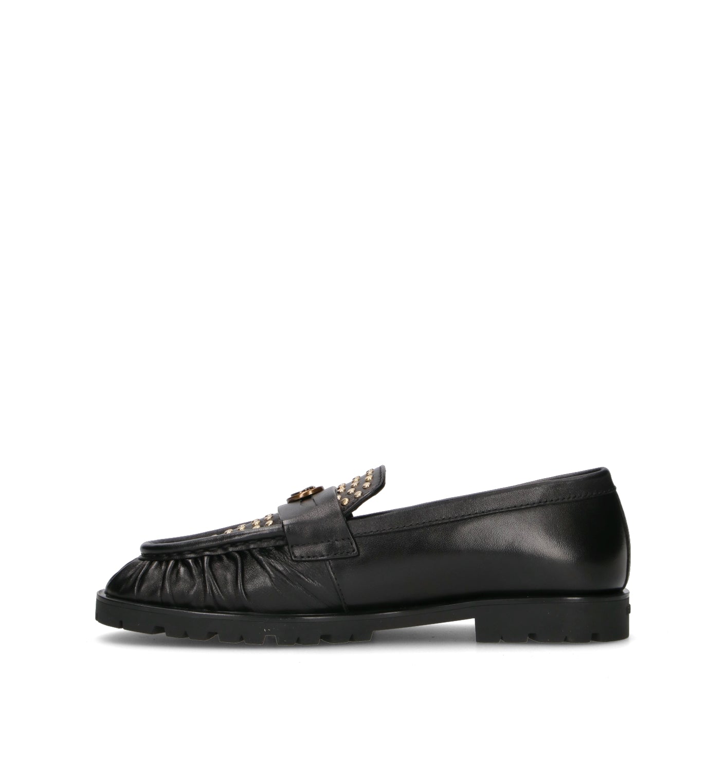 PINKO Mocassino donna nero in pelle