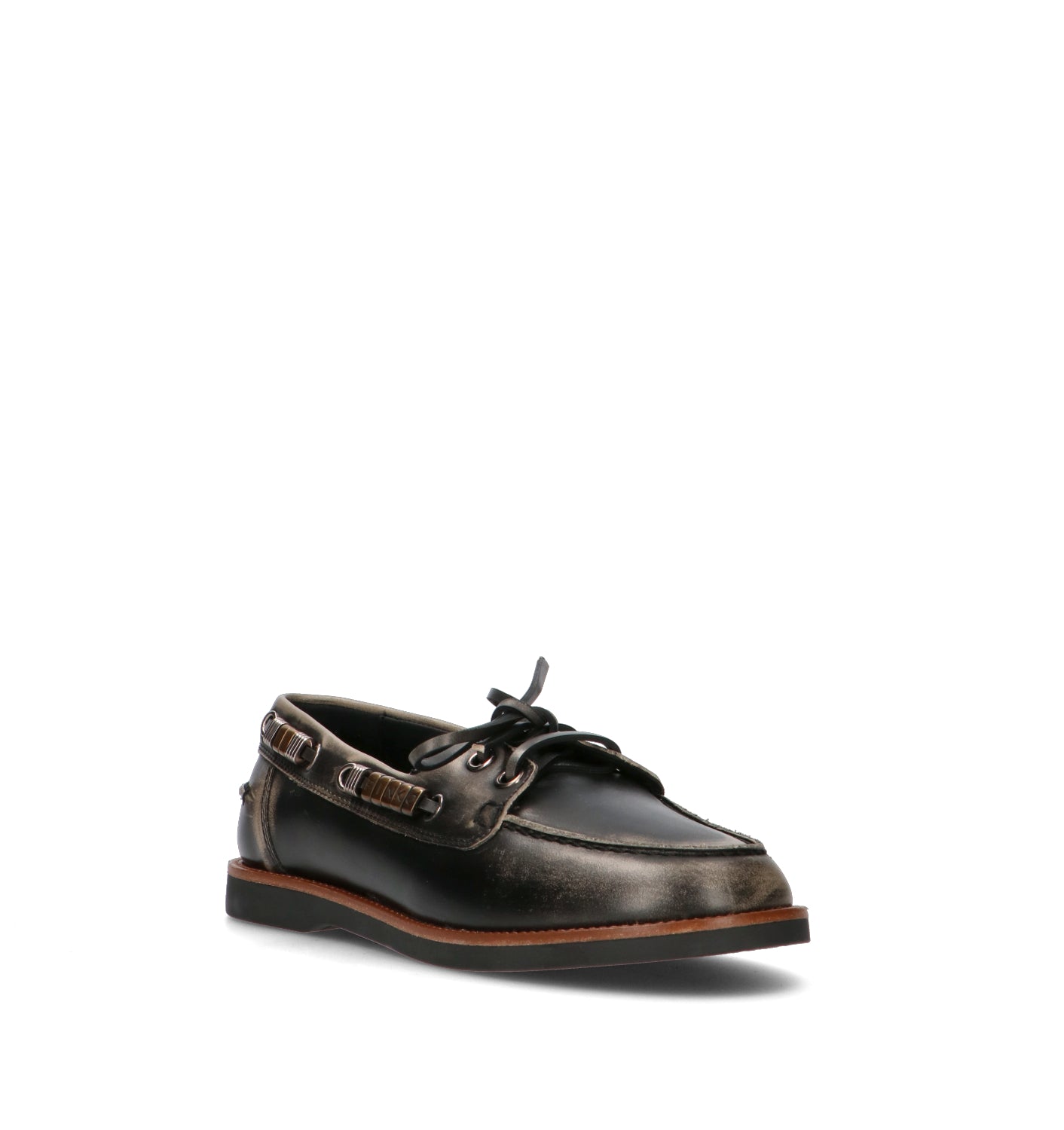 PINKO Scarpa barca donna nera in pelle