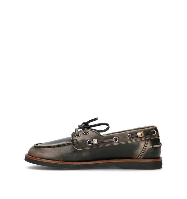 PINKO Scarpa barca donna nera in pelle