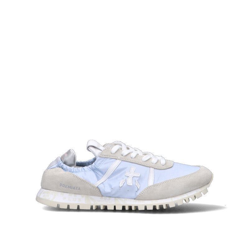 PREMIATA Sneaker donna grigia/azzurra in suede