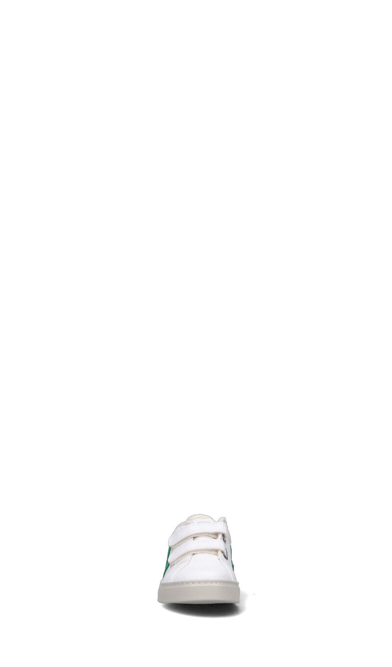 VEJA Sneaker bimbo bianca/verde in pelle
