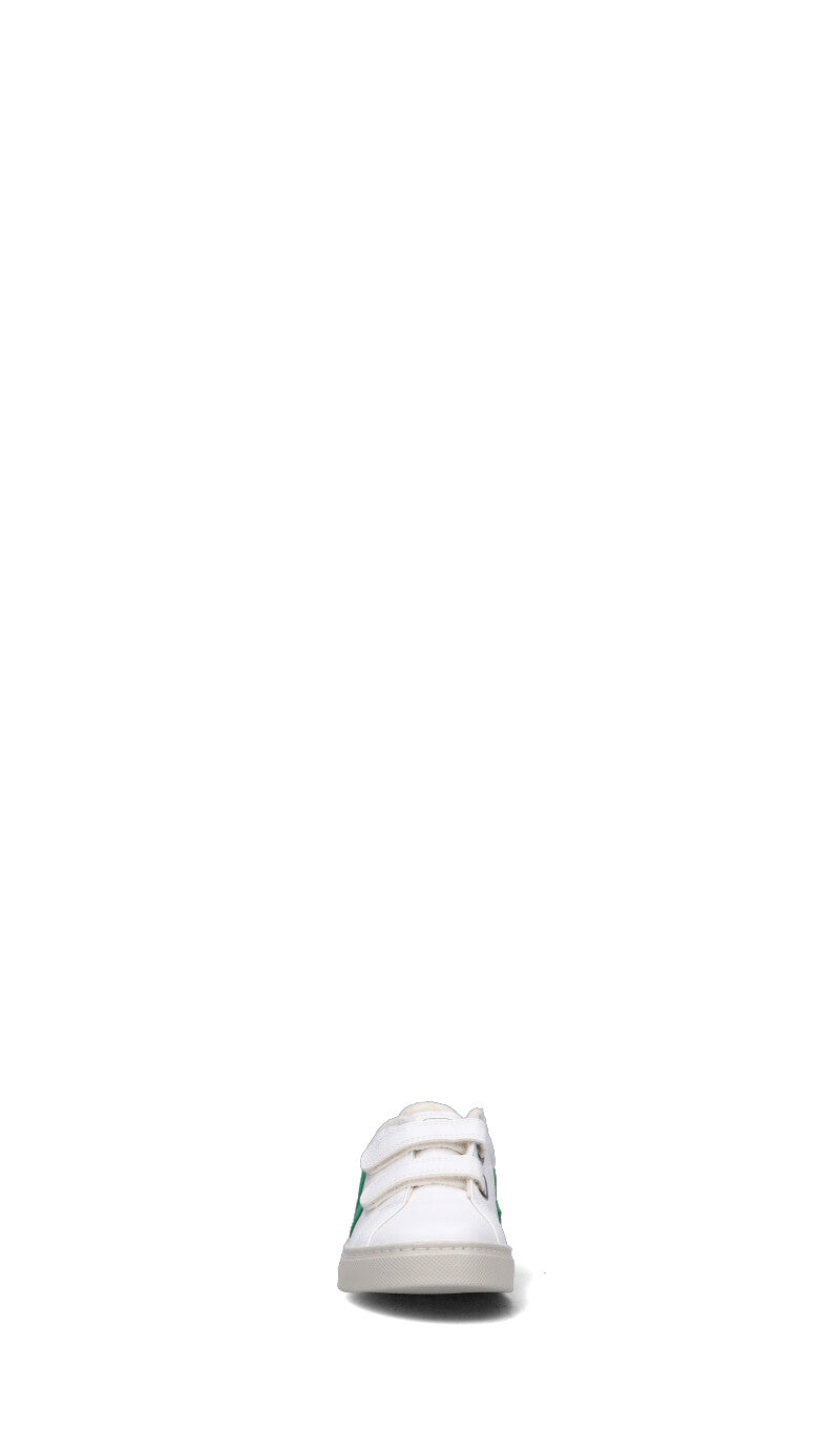 VEJA Sneaker bimbo bianca/verde in pelle