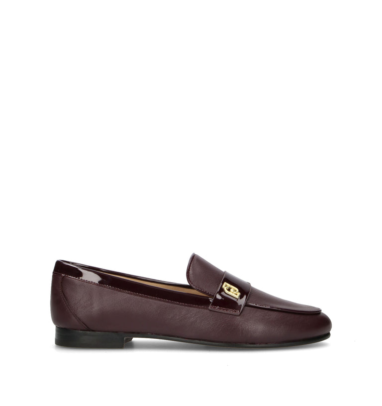 LIU JO Mocassino donna bordeaux in pelle