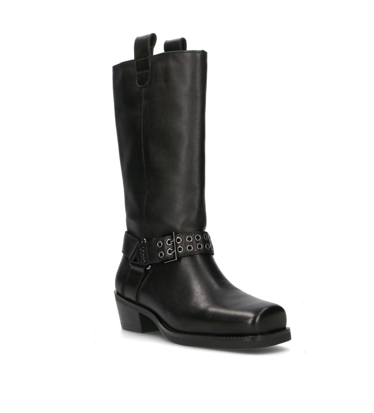 LIU JO Stivale donna nero in pelle