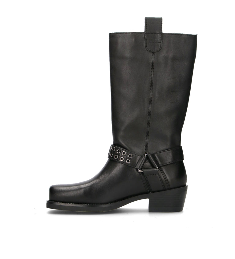 LIU JO Stivale donna nero in pelle