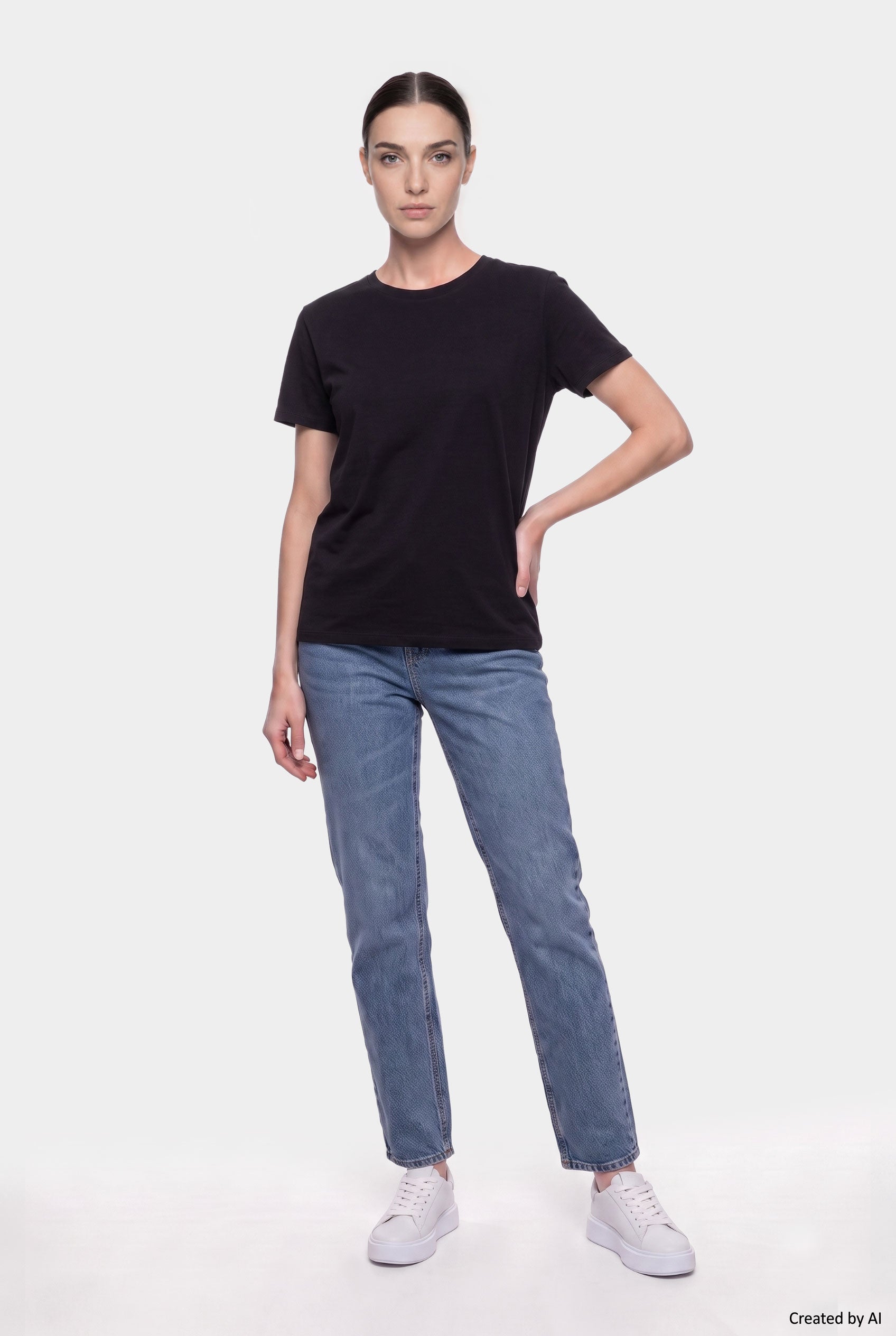 EASY PEASY T-shirt donna nera