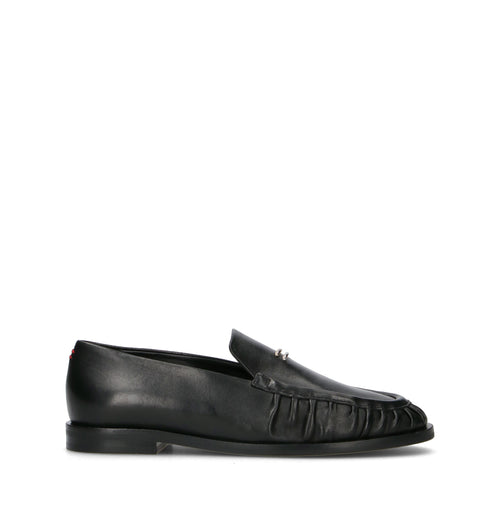 HALMANERA Mocassino donna nero in pelle