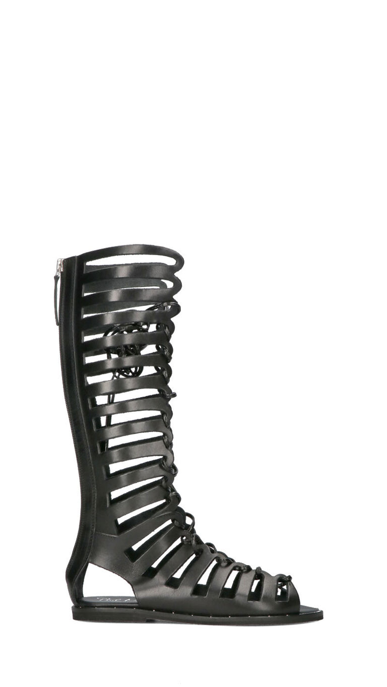 PHIL MELVIS Stivale donna nero in pelle