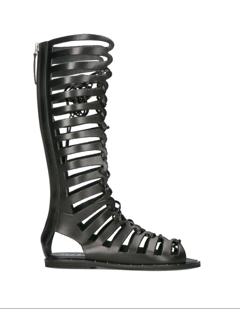 PHIL MELVIS Stivale donna nero in pelle