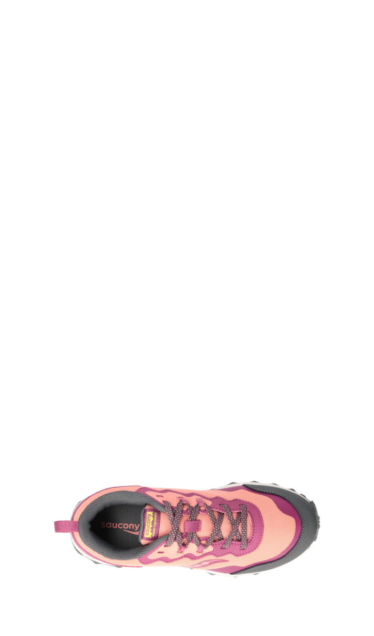 SAUCONY PEREGRINE KDZ SHIELD Sneaker ragazza corallo