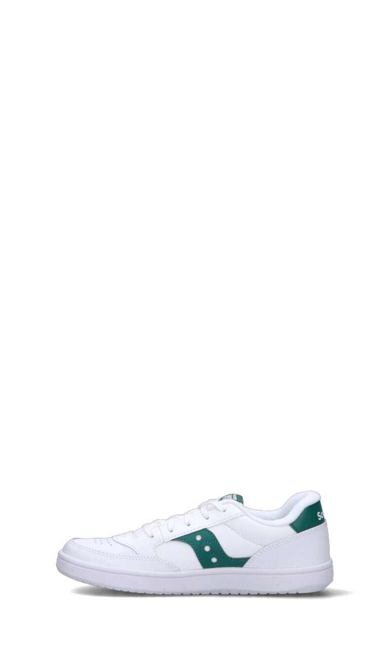SAUCONY JAZZ COURT Sneaker bimbo bianca/verde in pelle