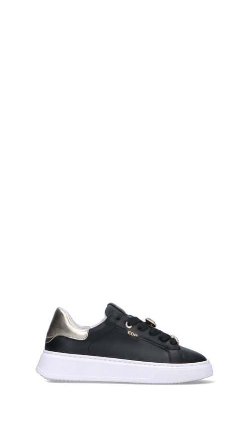 ED PARRISH Sneaker donna nera/oro in pelle