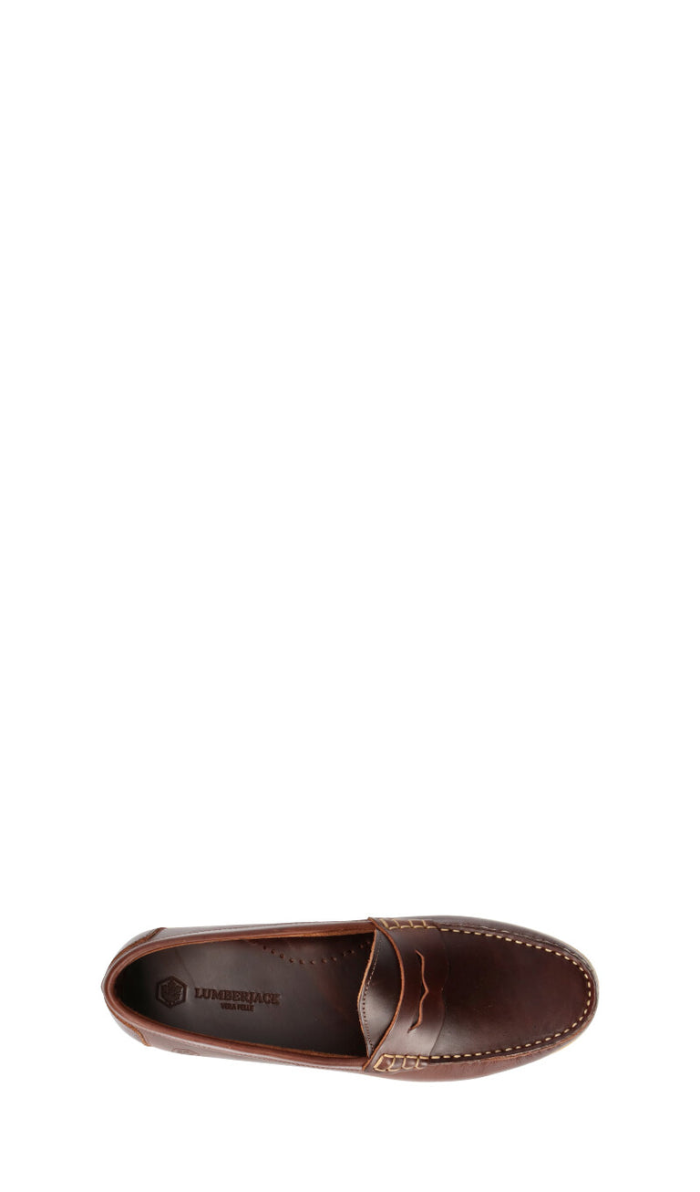 LUMBERJACK Mocassino donna marrone in pelle Quellogiusto