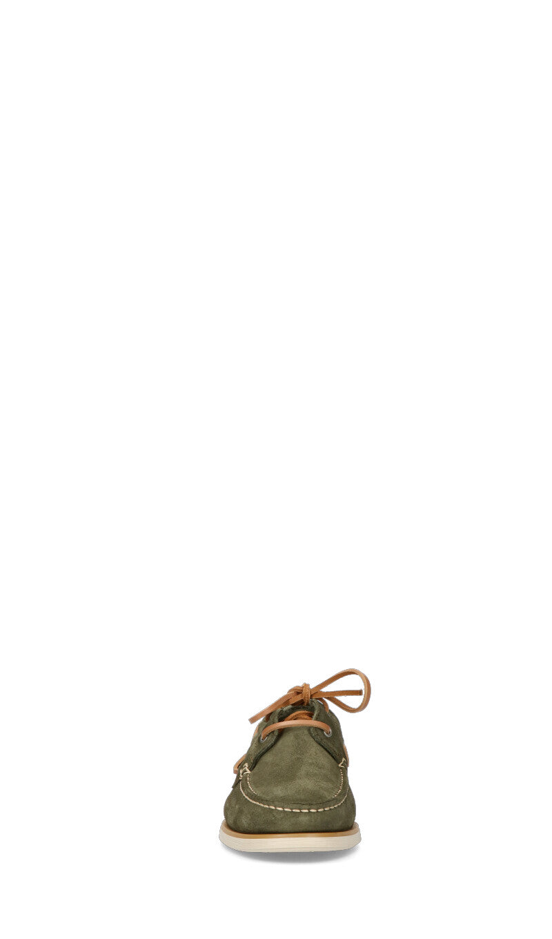 LUMBERJACK Scarpa Barca uomo verde militare in suede