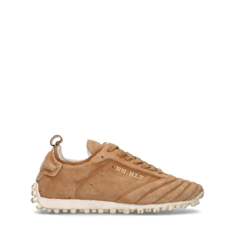 NINE AN HALF Sneaker uomo cammello in suede