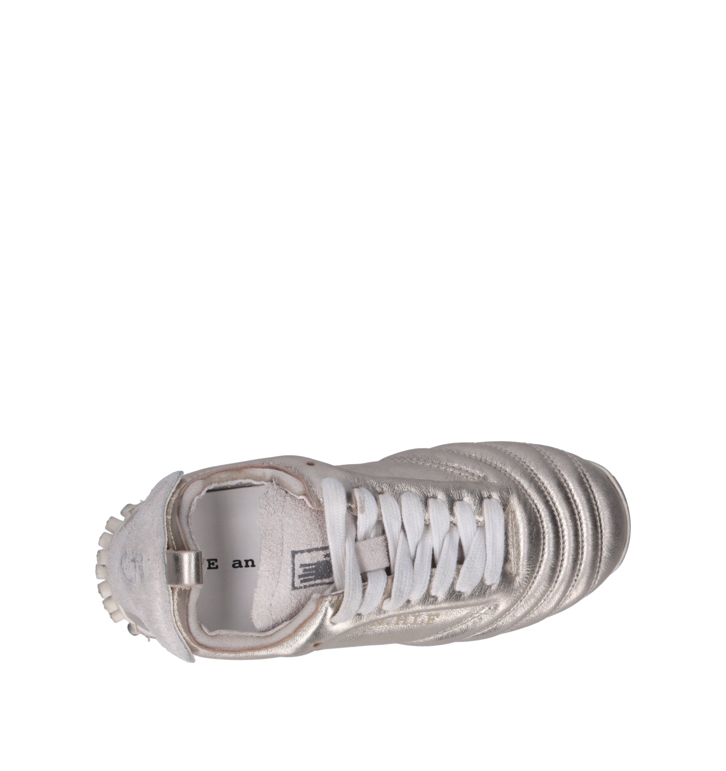 NINE AN HALF Sneaker donna platino in pelle