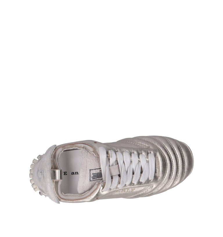 NINE AN HALF Sneaker donna platino in pelle