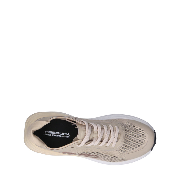 FESSURA Scarpa running donna beige