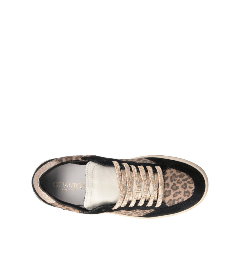 OTTANT8,6 Sneaker donna maculato/nera in suede