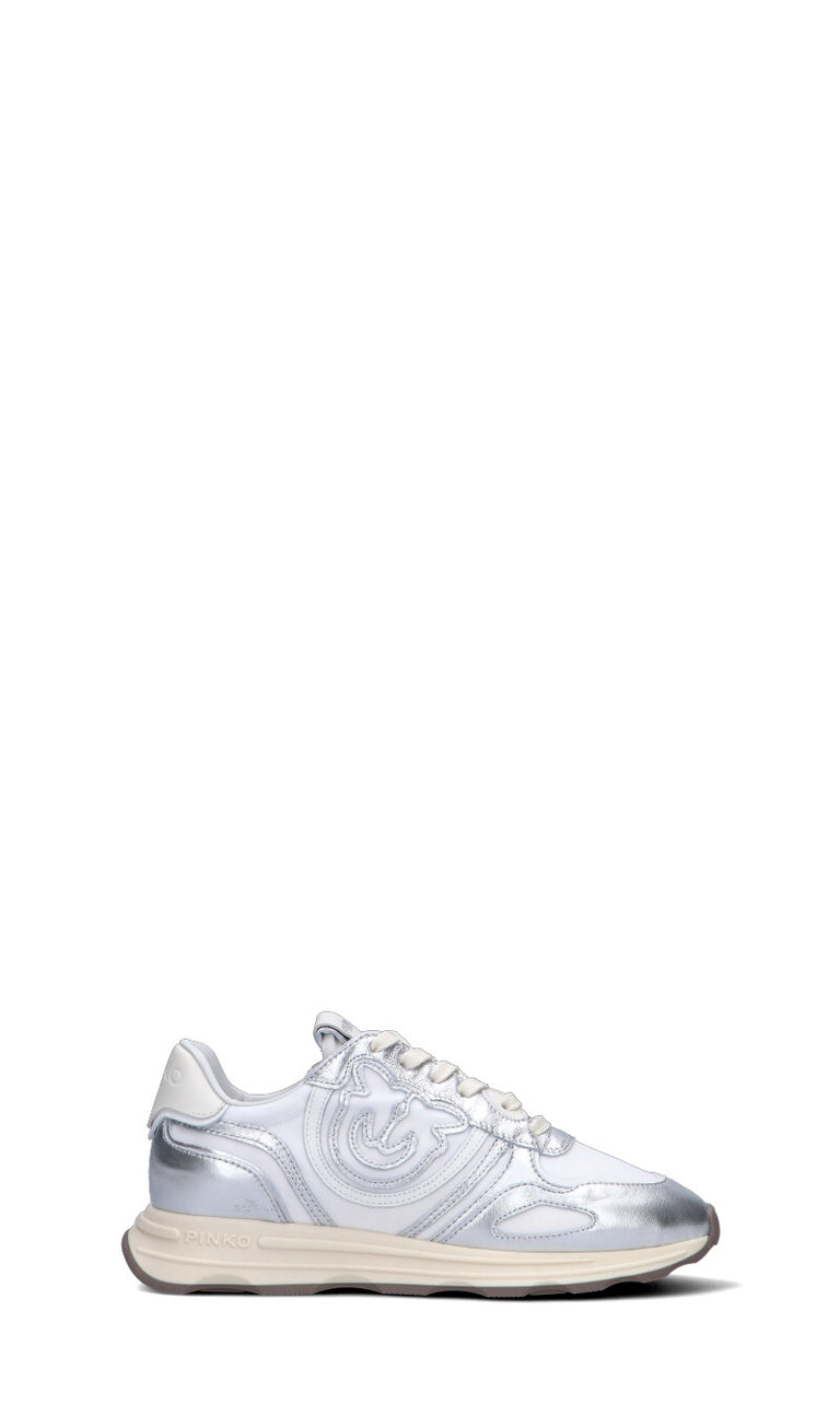 PINKO Sneaker donna argento in pelle