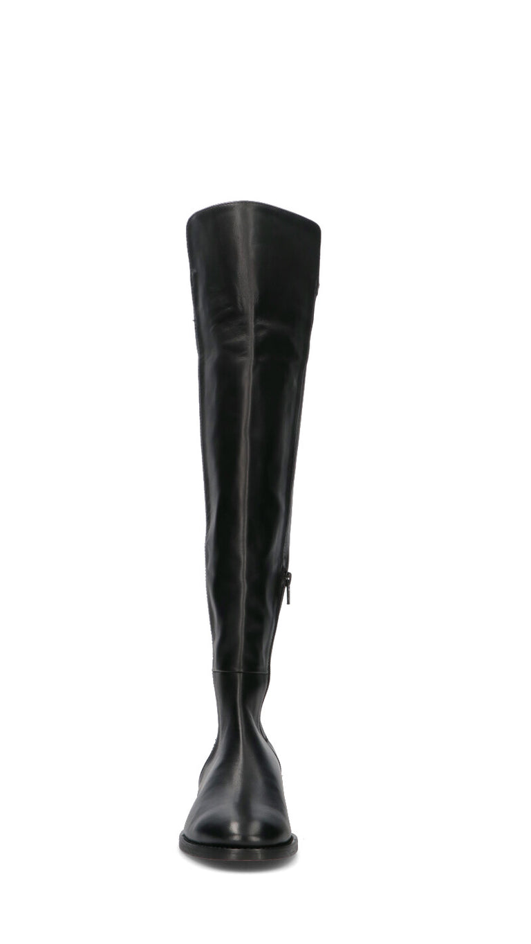 STATUS Stivale donna nero in pelle