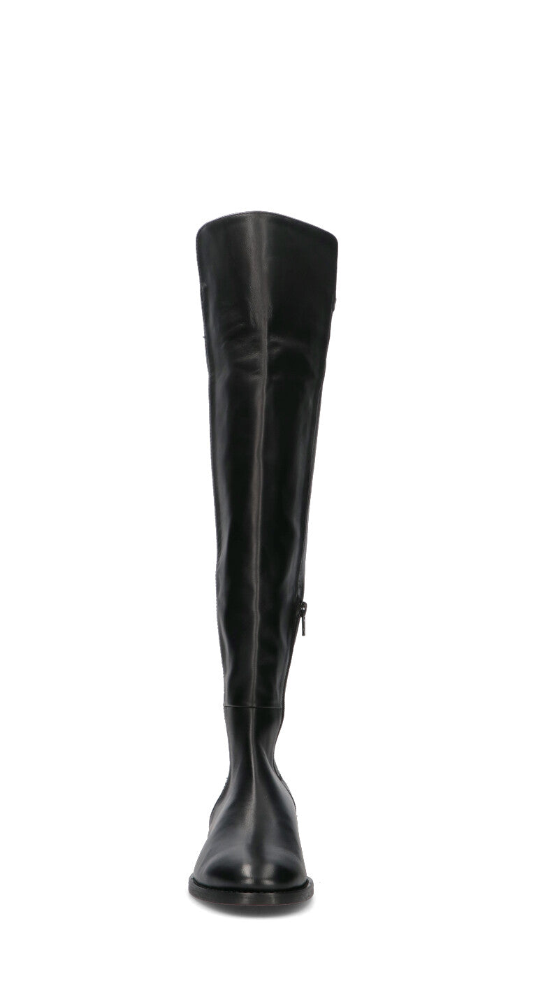 STATUS Stivale donna nero in pelle