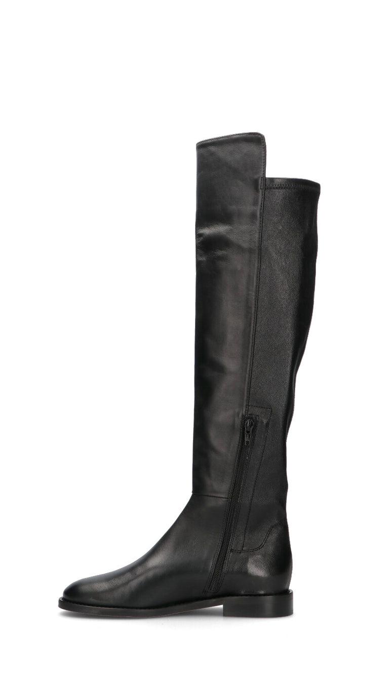 STATUS Stivale donna nero in pelle