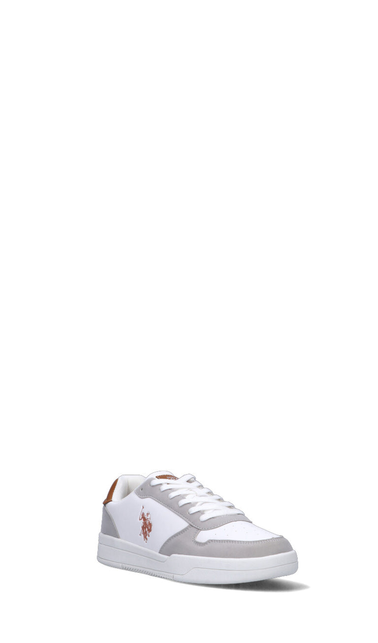 U.S. POLO ASSN. Sneaker uomo bianca/cuoio