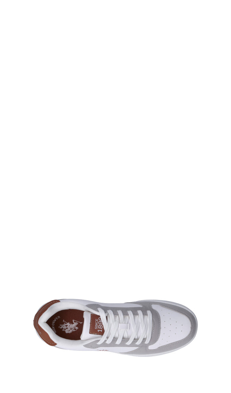 U.S. POLO ASSN. Sneaker uomo bianca/cuoio